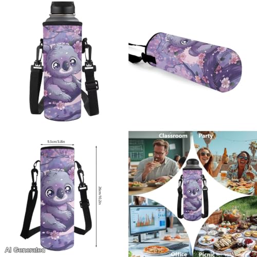 Cute Koala Backpack for Girls Boys Kids Backpack with Lunch Box Water Bottle Pouch and Zipper Pencil Case 4PCS Set Bookbag with Pockets for School 17 inch Large Capacity School Bag Gifts - color: Cute Koala