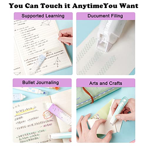 2 in 1 Correction Tape and Double Sided Tape Roller, Cute Quick Dry Japan Correction Tape, with Adhesive Tape Runner,for School Office supplies - style: BP-04