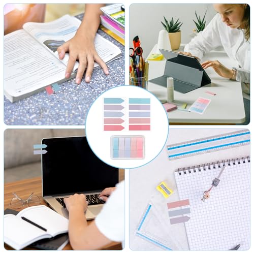 600 Pcs Sticky Indexing Tabs Book Annotation Bookmark Notes Page Markers Sticky Index Tab Post Tabs Flags Stickers for Book Notes Easy Remove Reading Index Folders File Note