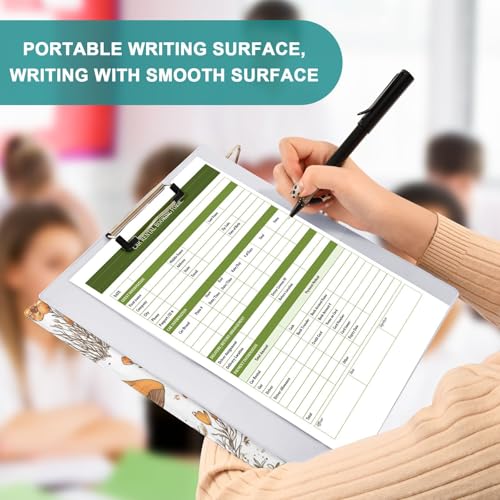 3 Ring Binder with Clipboard, D Rings Holds 200 Sheets, Heavy Duty Binders Folder for School Office, Waterproof PVC Cover with 3 Interior Clear Pockets, Mushrooms