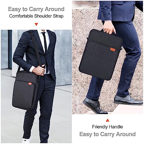 12.9 Inch Tablet Laptop Sleeve for Macbook Pro 14.2 Inch/Air 13.6"/Neo 13,Samsung Galaxy Tab S11 S10 S9 Ultra 14.6",iPad Pro 13 M5 M4/Air 13 M4 M3 M2/Pro 12.9 Carrying Case,Surface Laptop 13.8"-Black - color: Black