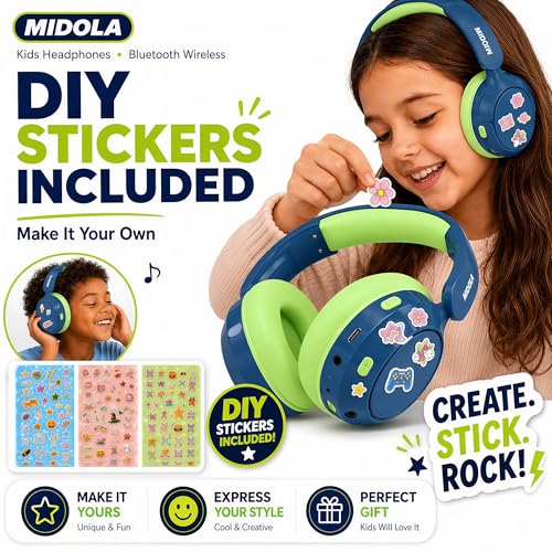Kids Bluetooth Headphones Active Noise Cancelling,68H Play Time,Lightweight Wireless Foldable Over-Ear Headphone for Kid Toddler,Volume Limited 85/94dB,Headsets with Built-in Mic Blue - color: Deep Blue
