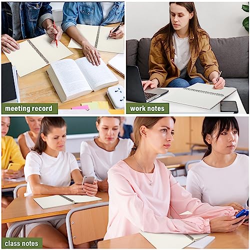 Fuutreo 6 Pack B5 Spiral Notebooks 10.5 x 7.45 Inch College Ruled Aesthetic Journal Kraft Hardcover 70 Sheets (140 Pages) Spiral Notebook for Office Students Work Journaling(Fresh,Morandi) - color: Fresh