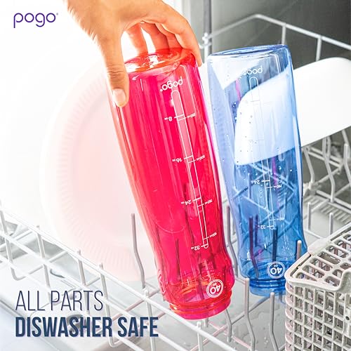 Pogo BPA-Free Tritan Plastic Water Bottle with Chug Lid, 32 Oz, Grey - color: Grey, size: 32 Ounces