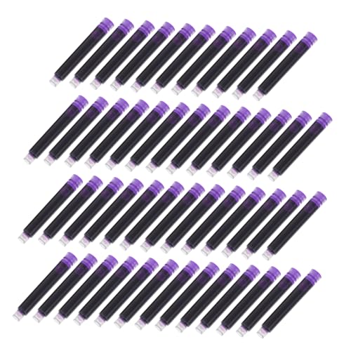 50pcs Erasable Fountain Pen Ink Refills for Students Premium Ink for Smooth Writing Quick-Drying for Office School Use