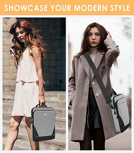 MoKo 9-11 Inch Tablet Sleeve Bag 360ยฐ Protetive Carrying Case Compatible with iPad 10th 10.9, iPad Air 5/4th 10.9, iPad 9/8th 10.2, iPad Pro 11, Tab S8/S9 11, with Handle and Shoulder Strap, Gray - color: Gray