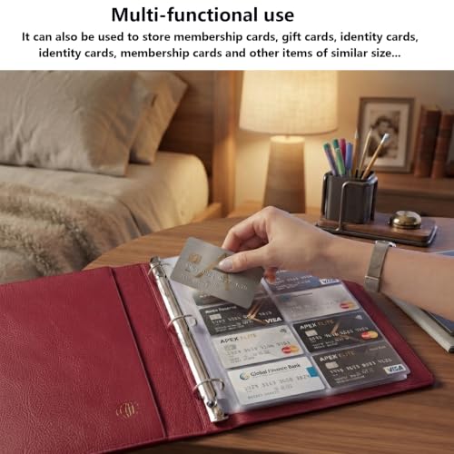 Aegero Business Card Holder Sleeves (50 Pack for 1000 Cards) for 3 Ring Binder, Heavyweight Plastic Sheet Protect, Each Sleeve Holds 2x3.5 Namecards, 3-Hole Punched - size: 2.2x3.7inch-10pocket, style: 50 pack