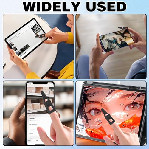 6Pcs Finger Stylus Pen for Touchscreen High Precision Sensitivity Silicone, Capacitive Stylus Suitable for iPad/iPhone/Android Phones Tablets All Touch Screens Adults and Children