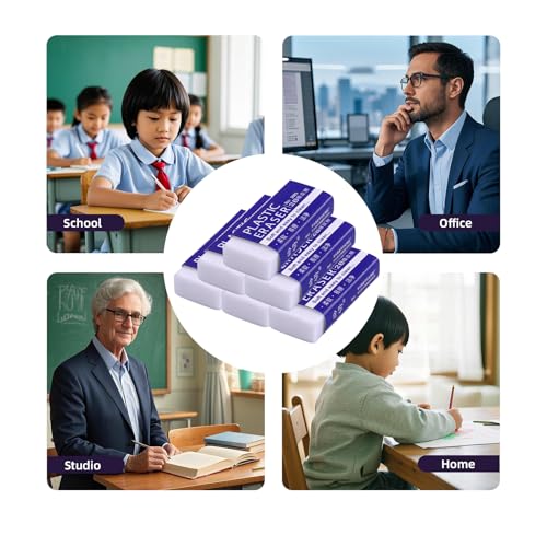 White Erasers, Artist Eraser for Drawing Art Sketching, Pencil Erasers for Kids Bulk Students School Supplies Office (15)
