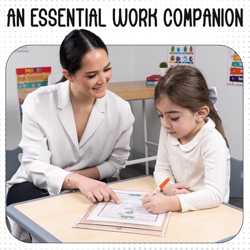 Essex Wares - 6 Pack, Shimmer, Water-Resistant Dry Erase Pocket Document Protectors, 10" Wide x 13.5" Tall - Dry Erase Clear Plastic Sleeves - Reusable & Easy Erase Plastic Invoice Holders - color: Shimmer