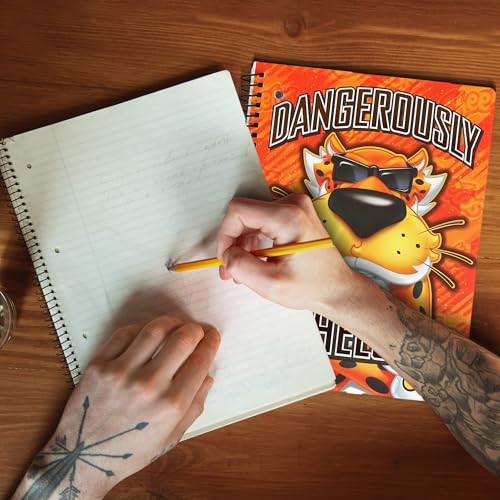 Cheetos Cute One Subject Spiral Notebook College Ruled, 3 Ring Single Subject Spiral for School Fun Cute Notebooks - color: Cheetos, size: NOTEBOOK