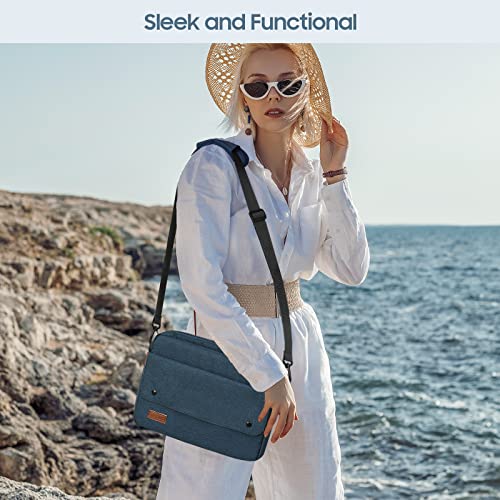 TiMOVO 9-11 Inch Tablet Sleeve Bag with Shoulder Strap, Indigo | Protective Carrying Case with Adjustable Shoulder Strap & Pocket, Fits iPad 10th/9th-7th Gen, Air 11/5th/4th, Tab A9+ 11" - color: Indigo