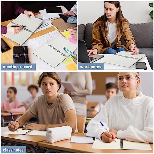 Fuutreo 6 Pack B5 Spiral Notebooks 10.5 x 7.45 Inch College Ruled Aesthetic Journal Kraft Hardcover 70 Sheets (140 Pages) Spiral Notebook for Office Students Work Journaling(Pastel,Morandi) - color: Pastel