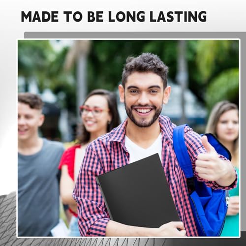 Henoyso 36 Pcs Black 1.5 Inch 3 Ring Plastic Binder Bulk, 1 1/2 Inch Soft Flexible Binders Three Round Rings Fit 8.5x11 Papers for School Office Home File Organization Supplies - color: Black