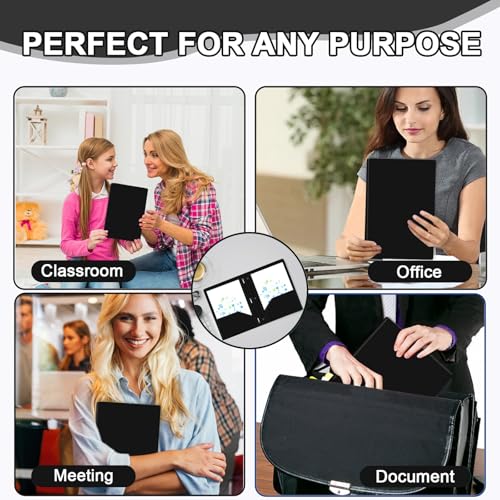 Two Pocket Folders with Prongs, LAYZZ 60 Pack Poly Plastic Folders, Heavy Duty Plastic Folders with Pockets and Prongs, Letter Size, for Offices and Schools (Black) - color: Black