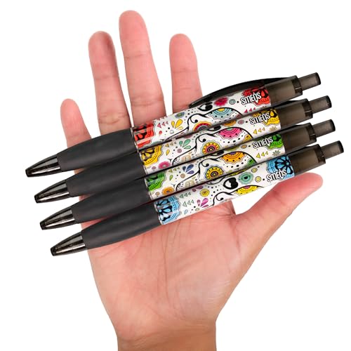 Sugar Skull Smens - Patented Gourmet Scented Pens, Black Ink, Medium Point - 8 Count - color: Sugar Skull (8 Count)