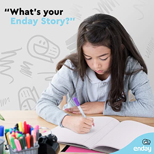 Enday Composition Notebooks Wide Ruled Paper, Hard Cover Composition Notebook, Premium Lined Composition Books, 100 Sheets Ruled Notebook, Pink and Yellow (2 Pack) - color: PINK - YELLOW, size: 2