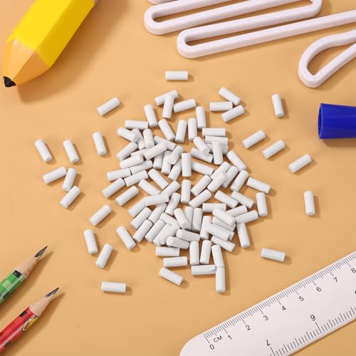 100 Pcs Mechanical Pencil Eraser Refills, No-Trace White Refill Erasers for Most Standard Propelling Pencils Paper-Friendly for Office School Home Notebook & Sketching