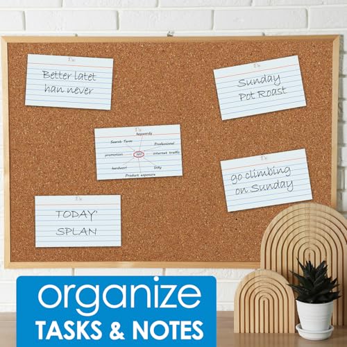 2000 Count White Index Cards 3x5, Lined Note Cards, Notecards, Study Cards, Flash Cards for Studying School Note Taking Office College Supplies, White - color: White