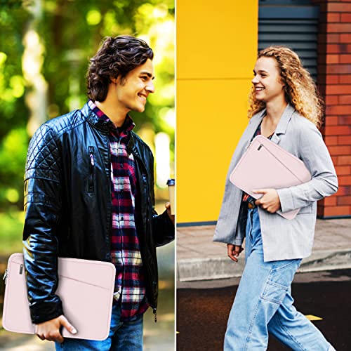 Laptop Sleeve, 15.6 inch Laptop Case, Durable Computer Carrying Bag Protective Case Briefcase Handbag with Front Pocket, Slim Laptop Case Cover for 15.6 Inch HP, Dell, Lenovo, Asus, Notebook, Pink - color: Pink, size: 15.6 Inch