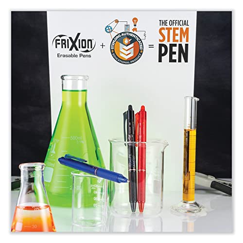 Pilot FriXion Clicker Erasable Gel Pens, Bold Point (1.0mm), Black Ink, 12-Pack - Refillable, Smooth Writing Pens for School, Journaling, and Office Use - size: 12 Count (Pack of 1)