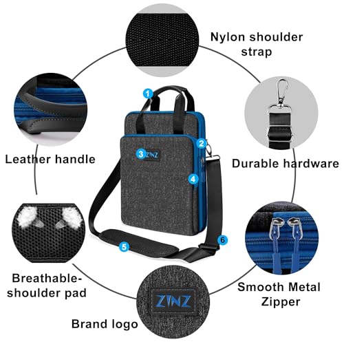 ZINZ Laptop Case 12.9 13 Shoulder Bag, Expandable Handbag with Valuables Compartment Compatible with MacBook Air/Pro/Neo 13" M5/M4/M3/M2/M1, iPad 12.9/13/11, Water-Resistant & Shockproof,B01K03 - color: B01k03, size: 13"