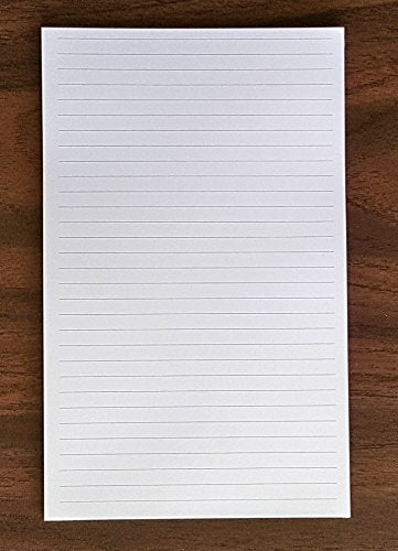 Lined Note Pad, 5" x 8", 50 Sheets, 1/4" Line Spacing, Heavyweight, Very Nice Paper - size: Lined Note Pad (1/4”)