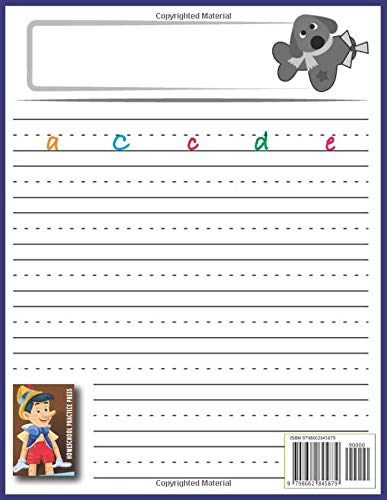 Kindergarten Writing Paper Airplane: 120 Blank Handwriting Worksheets with Dotted Lined Paper | Kindergarten Writing Paper Notebook 8.5"x11" | ... Kids Primary Composition Practice Workbook