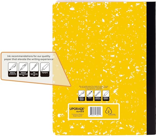 K-2 Primary Composition Full-Page ½” Ruled, 7.5”x9.75” 100 Eco Sheets | Practice Tracing Letters Add-On, Responsibly Sourced Paper, Sturdy Cardstock Covers – No Plastic Used, 4-Pack