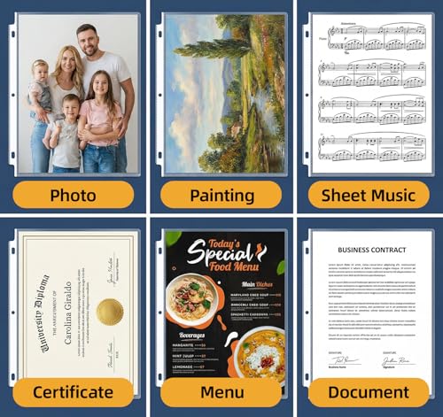 60 Pack Sheet Protectors 8.5 x11 Inch,Clear Heavyweight Page Protectors for 3 Ring Binder, Top Loading Polypropylene Plastic Sleeves,Paper Sheets Protectors for School Office Supplie,Letter Size - size: Letter Size-60PCS