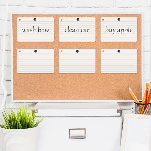 zmybcpack 6 Pack 360 Pcs 4x6 Inch Lined Flash Cards with Binder Rings | Ruled Index Cards for Studying, School, Memory, Note Cue - size: 4"x6"(6pack Lined,Cream)