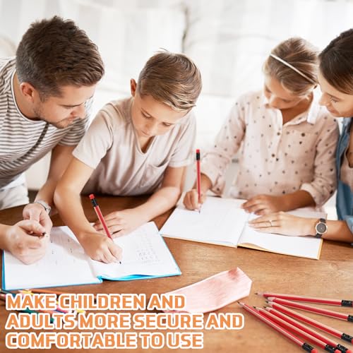 Seajan 48 Pcs 2b Jumbo Pencils, Big, Fat, Thick, Triangular Grip 7 Inch Large Pencils Refill with Eraser for Beginners Office Christmas Gifts(Red) - color: Red, style: 2B