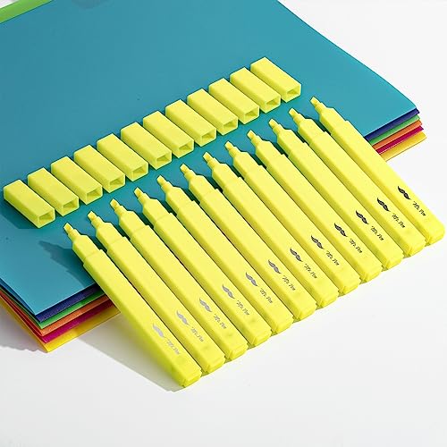 Mr. Pen- Yellow Aesthetic Bible Highlighters No Bleed Through, 12 pcs | Chisel Tip, Cute Highlighter for Journaling Supplies and School Accessories, Bible Highlighters and Pens No Bleed - size: 12 Pack