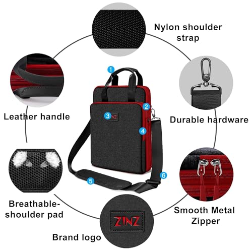 ZINZ Laptop Case 12.9 13 Shoulder Bag, Expandable Handbag with Valuables Compartment Compatible with MacBook Air/Pro/Neo 13" M5/M4/M3/M2/M1, iPad 12.9/13/11, Water-Resistant & Shockproof,B01K02 - color: B01k02, size: 13"