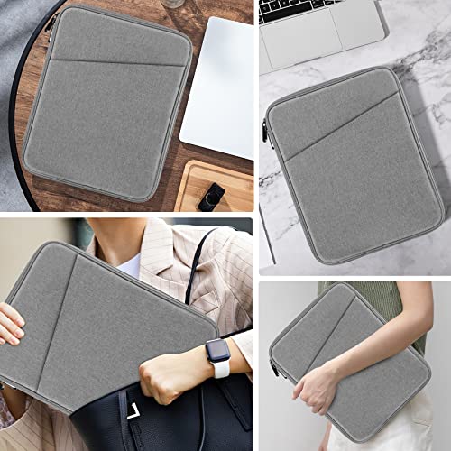 MoKo 9-11 Inch Tablet Sleeve Bag Carrying Case with Accessory Pocket | Fits iPad Air 11-inch M4, iPad Pro 11-inch M5, iPad A16 11-inch, iPad 10/9/8/7th and Tab S9/S8 11-inch, Light Gray - color: Light Gray, size: 9-11 Inch