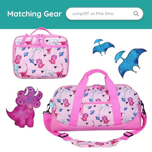Wildkin JumpOff Jo 12-inch Kids Backpack – Lightweight, Durable Toddler Bag - Pink Dino - color: Pink Dino