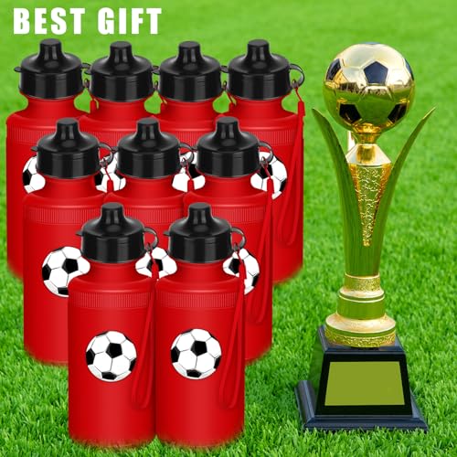 Zubebe 36 Pcs Sports Water Bottles Bulk Squeeze Reusable Plastic Water Bottles Back to School Supplies Summer Gifts for Students School Travel Hiking Cycling Event Team Gift - color: Red