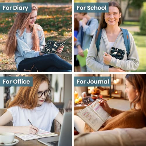 ZOTIA Lined Spiral Journal for Women, A5 Aesthetic Hardcover Notebook for Work, School & Note Taking, Pretty College Ruled Journal, 140 Pages, 6" x 8", Secret Sea - color: L-Secret Sea