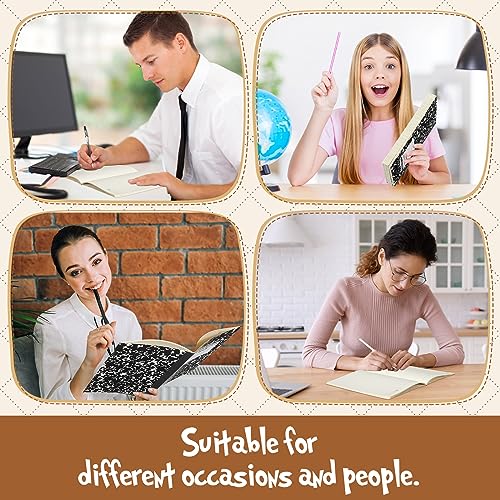 Fainne 100 Pack A5 Composition Notebooks Bulk College Ruled Composition Notebooks Marble Covers Notebook for Student Classroom Office Supplies 30 Sheet/60 Page(Black) - color: Black