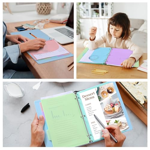 5 Tabs Dividers with Pockets for 3 Ring Binder, 5 Counts Binder Dividers Index for US Letter Size, Binder Dividers with Tabs for School Office Organization(XY026) (1)