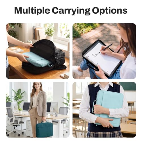 SUNEE Zipper Binder 1 Inch, Removable 3-Ring Binder, 175-Sheet Capacity, 5-Tab Dividers Expanding File Folder, Small Binder Bag Organizer Storage for Student School Classroom Supplies, Black - color: Black
