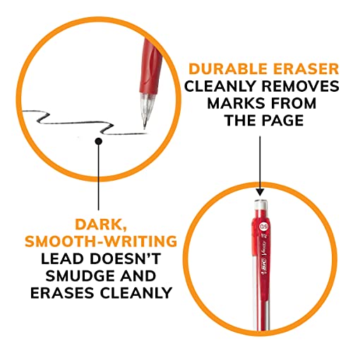 BIC Velocity Strong Lead Mechanical Pencils, Thick Point (0.9 mm), School Supplies for Students and Teachers, 12-Count Pack - style: Thick Point