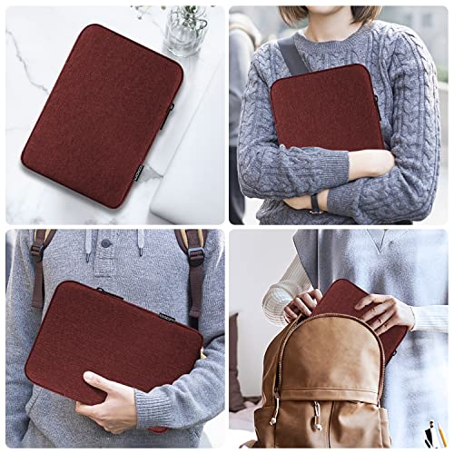 MoKo 9-11 Inch Tablet Sleeve Bag Carrying Case Fits New 11inch iPad Air M4, iPad A16 2025, iPad Pro 11 M4, Air 5/4/3, iPad 10/9/8th Gen, Tab S8/S9 11", Tablet Carrying Case, Wine Red - color: Wine Red, size: 9-11 inch