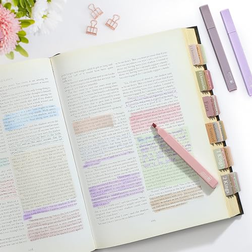 DazSpirit Bible Journaling Kit, Bible Study Supplies Set for Women & Men | 12 Pastel No Bleed Highlighters and 6 Color Pens & Laminated Tabs, Bible Essentials, Christian Gifts - color: Highlighters + Color Pens + Tabs