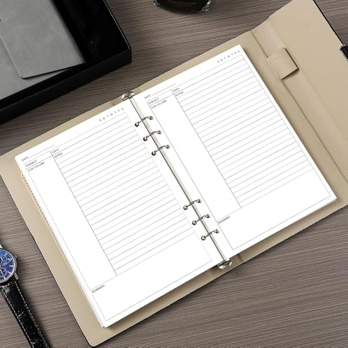 Cornell Notes Filler Paper for A5 Binder - 6 Hole Cornell Notes Refills Paper, 50 Sheets/100 Pages, 100gsm, White, 5.8'' x 8.5'' - size: 1-Pack, style: 6-Hole