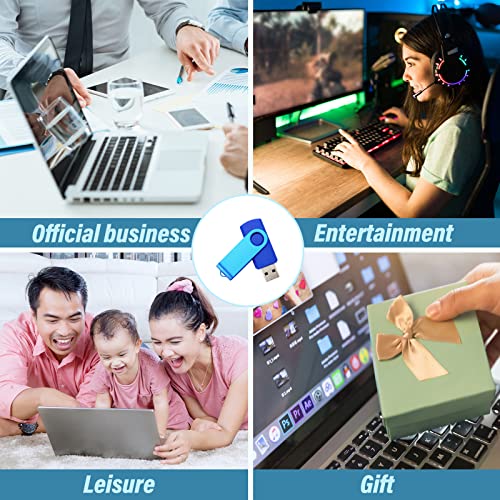 256MB USB Flash Drives Thumb Drive U Disk PenDrive Memory Sticks for Pupil Student Presents Gifts (Blue) - color: Blue