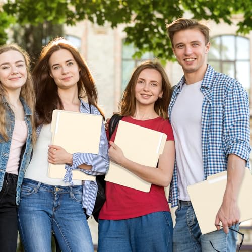 SUNEE File Folders, 30 Pack Manilla Folders 8.5 x 11, 1/3 Cut Tab for Easy Labeling and Organization, Durable Standard Paper for Home, Office, School Filing - color: Manilla