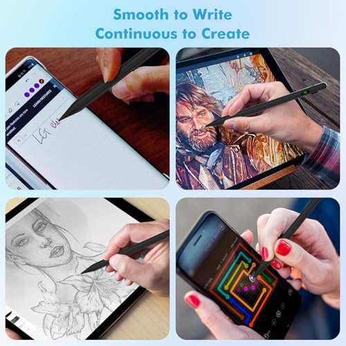 MoKo Universal Capacitive Stylus Pencil for Touch Screen, Black - color: Black