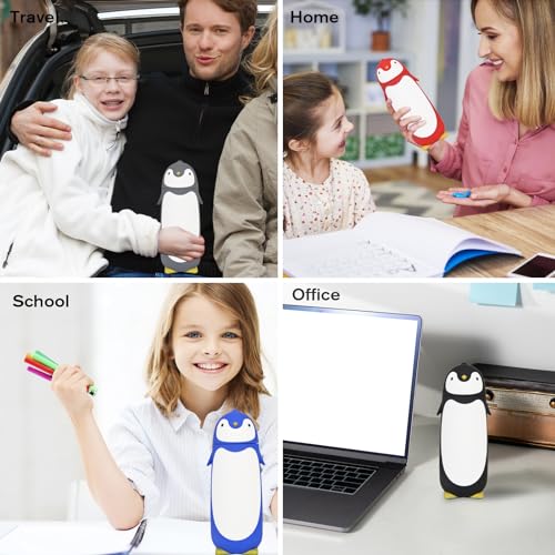 Penguin Insulated Water Bottle - Stainless Steel Vacuum Double Walled Bottle Flask Travel Mug for Kids, Students, 9.6oz, Red - color: Red