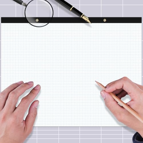 Large Engineering Graph Paper Pad - 22" x 17" Grid Paper Notepad, 4"x4" Blue Grid 50 Sheets/100 Pages Paper for Engineer Architect Designer Mathematician Draftsman - size: 1-Pack, style: 22" x 17"